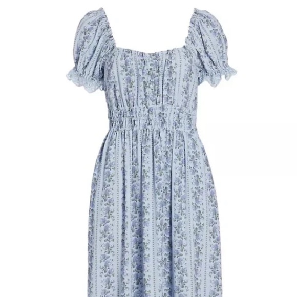 LoveShackFancy Terrence Floral Midi-Dress Large - Picture 3 of 14